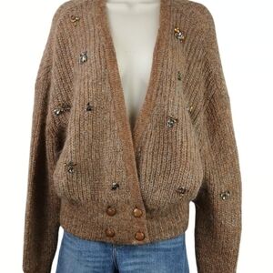 Anthropologie Rhinestone Sweater